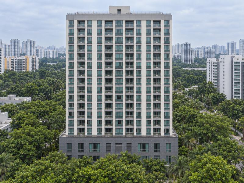 Meridian Court south elevation, full height (sample project)